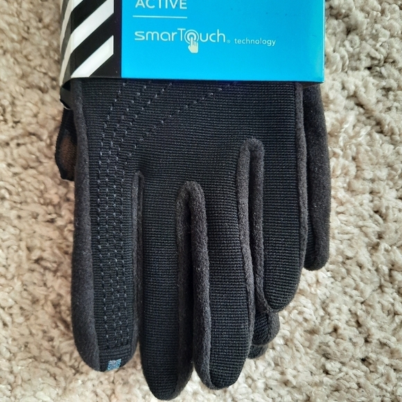 NWT Isotoner Impressions Active SmarTouch Technology black gloves OS - Picture 5 of 9